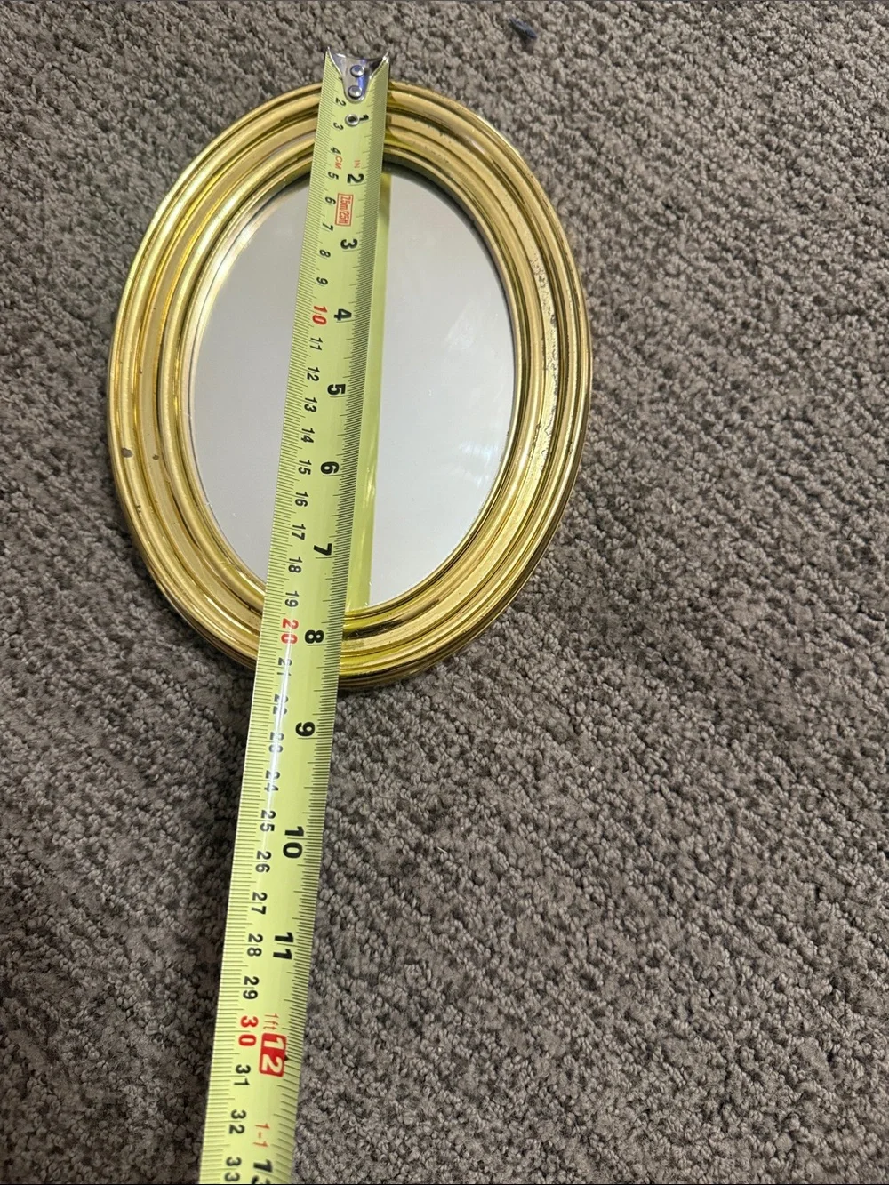 Home Interiors Set of Three Gold Oval Wall Mirrors - Polished Frame